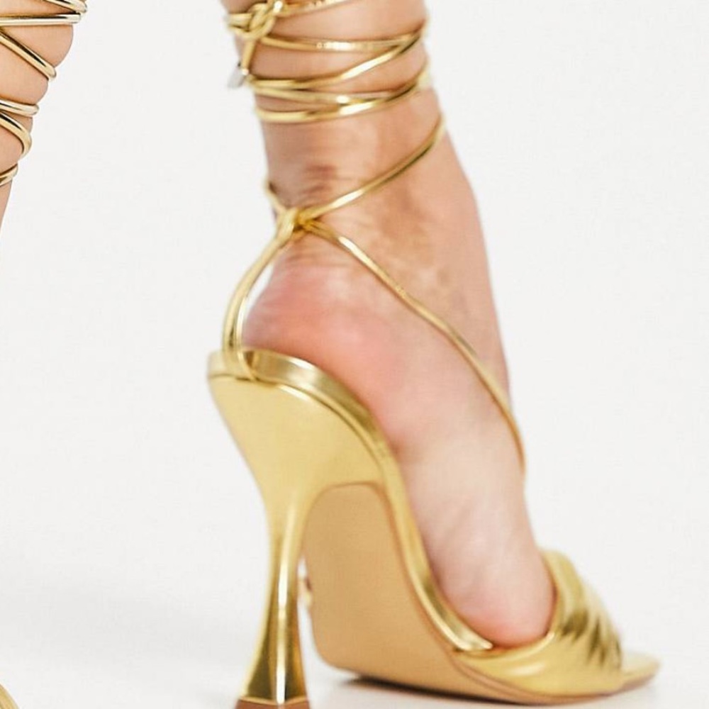 ASOS gold heels!!!🔥🔥🔥